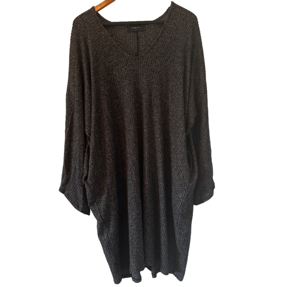 WORKHALL oversized long sleeve dress size small gray